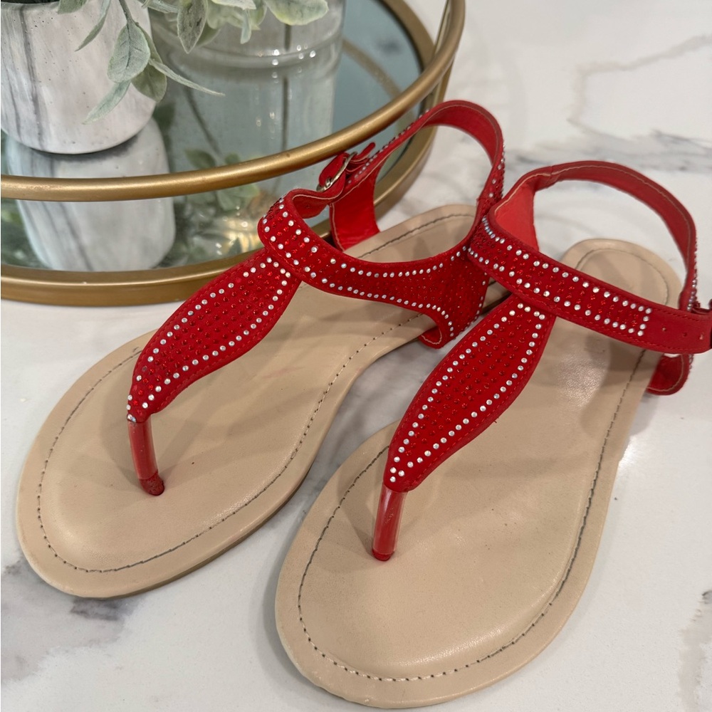 Vibrant Red Sandals